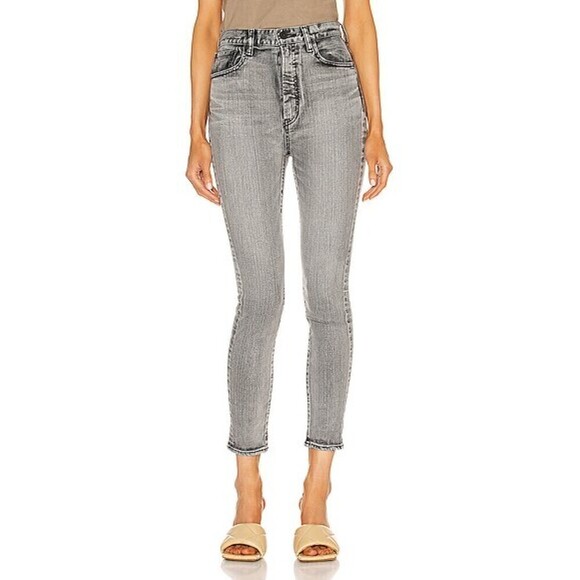 Moussy Vintage Carmel Rebirth Skinny Hi in Grey High Rise Size 29 - Picture 1 of 10
